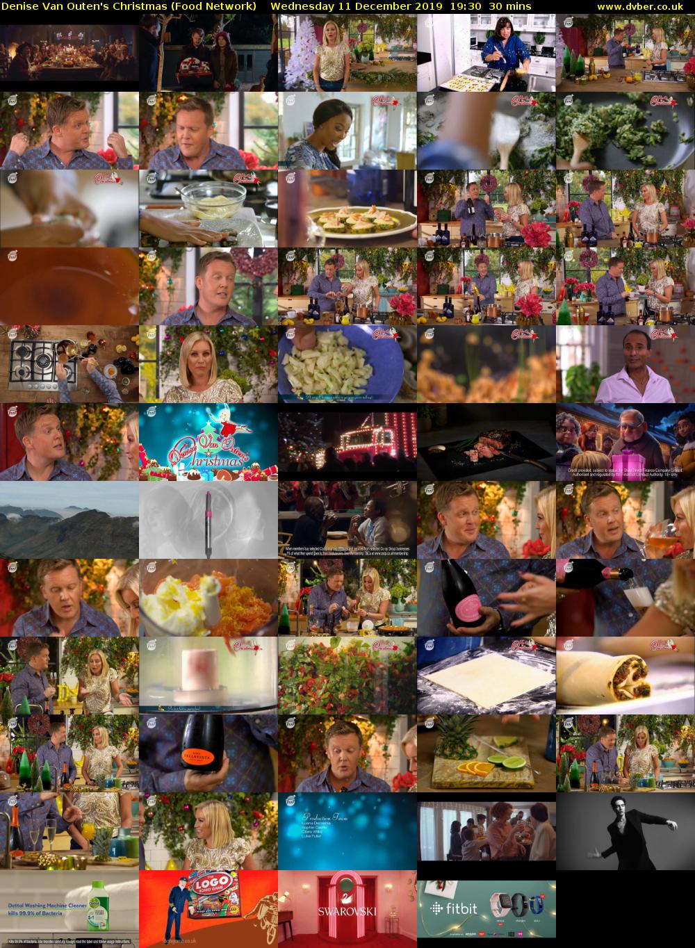 Denise Van Outen's Christmas (Food Network) Wednesday 11 December 2019 19:30 - 20:00