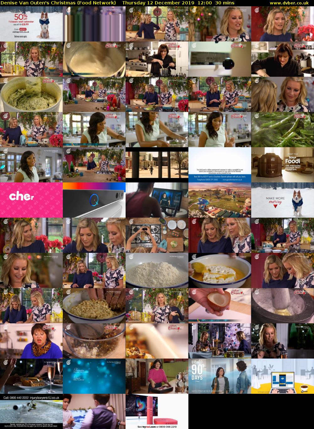 Denise Van Outen's Christmas (Food Network) Thursday 12 December 2019 12:00 - 12:30