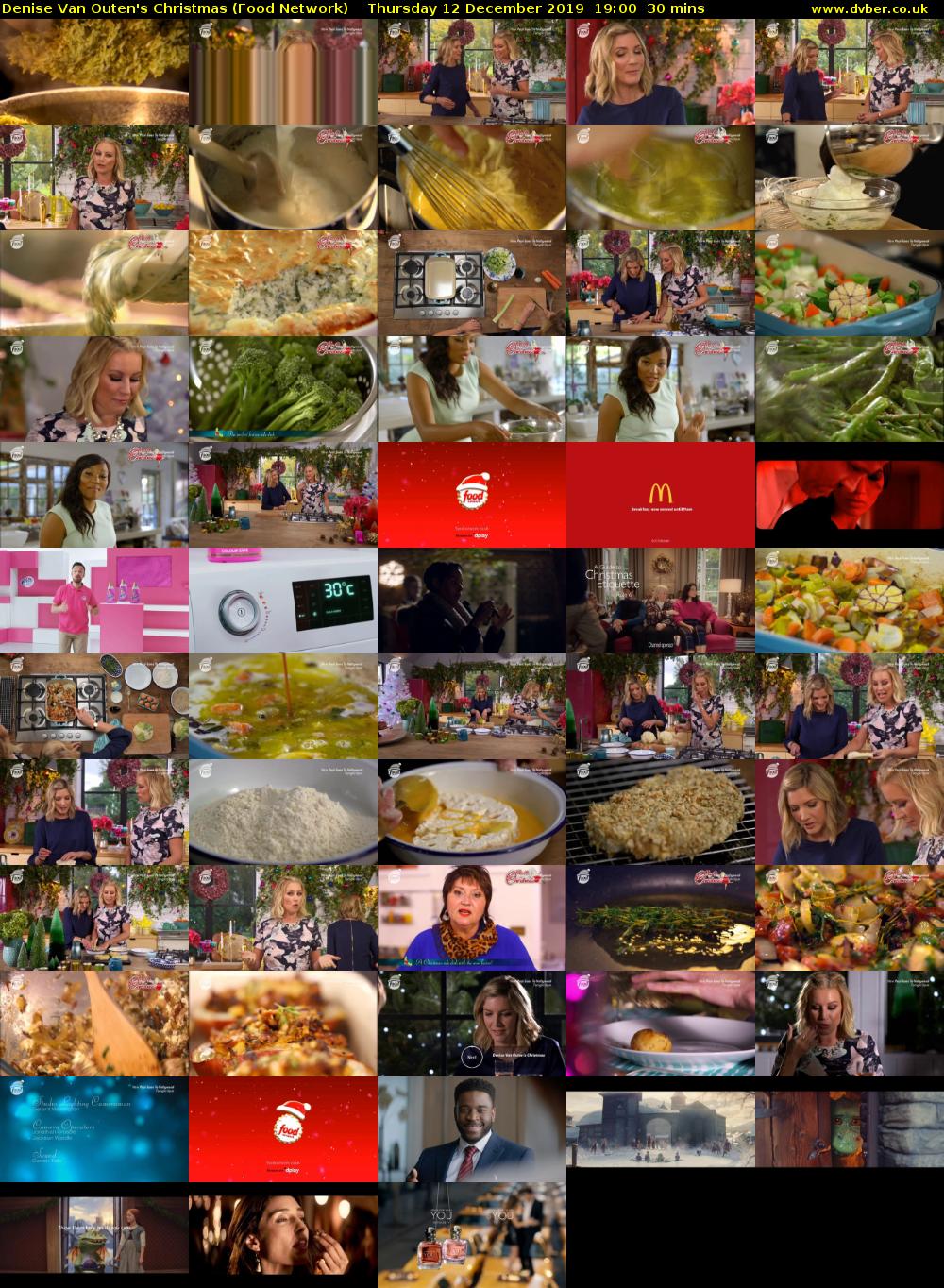 Denise Van Outen's Christmas (Food Network) Thursday 12 December 2019 19:00 - 19:30