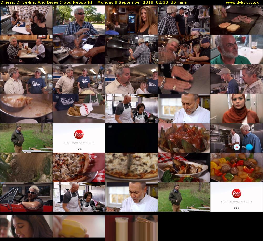 Diners, Drive-Ins, And Dives (Food Network) Monday 9 September 2019 02:30 - 03:00