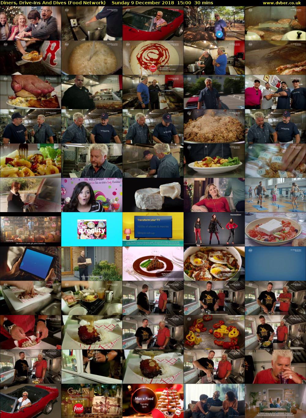 Diners, Drive-Ins And Dives (Food Network) Sunday 9 December 2018 15:00 - 15:30