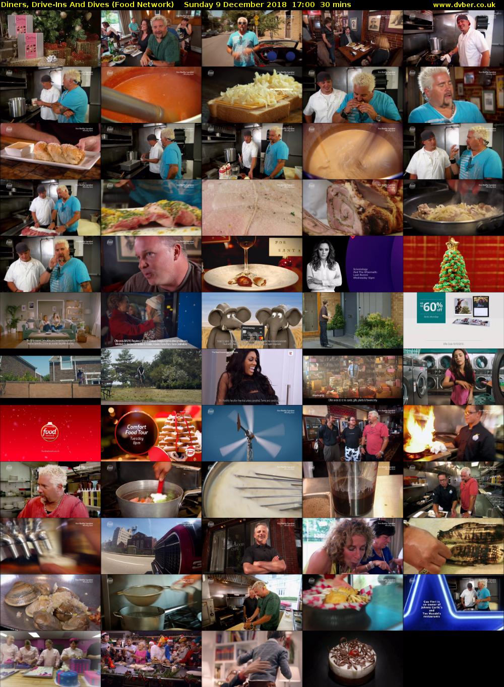 Diners, Drive-Ins And Dives (Food Network) Sunday 9 December 2018 17:00 - 17:30