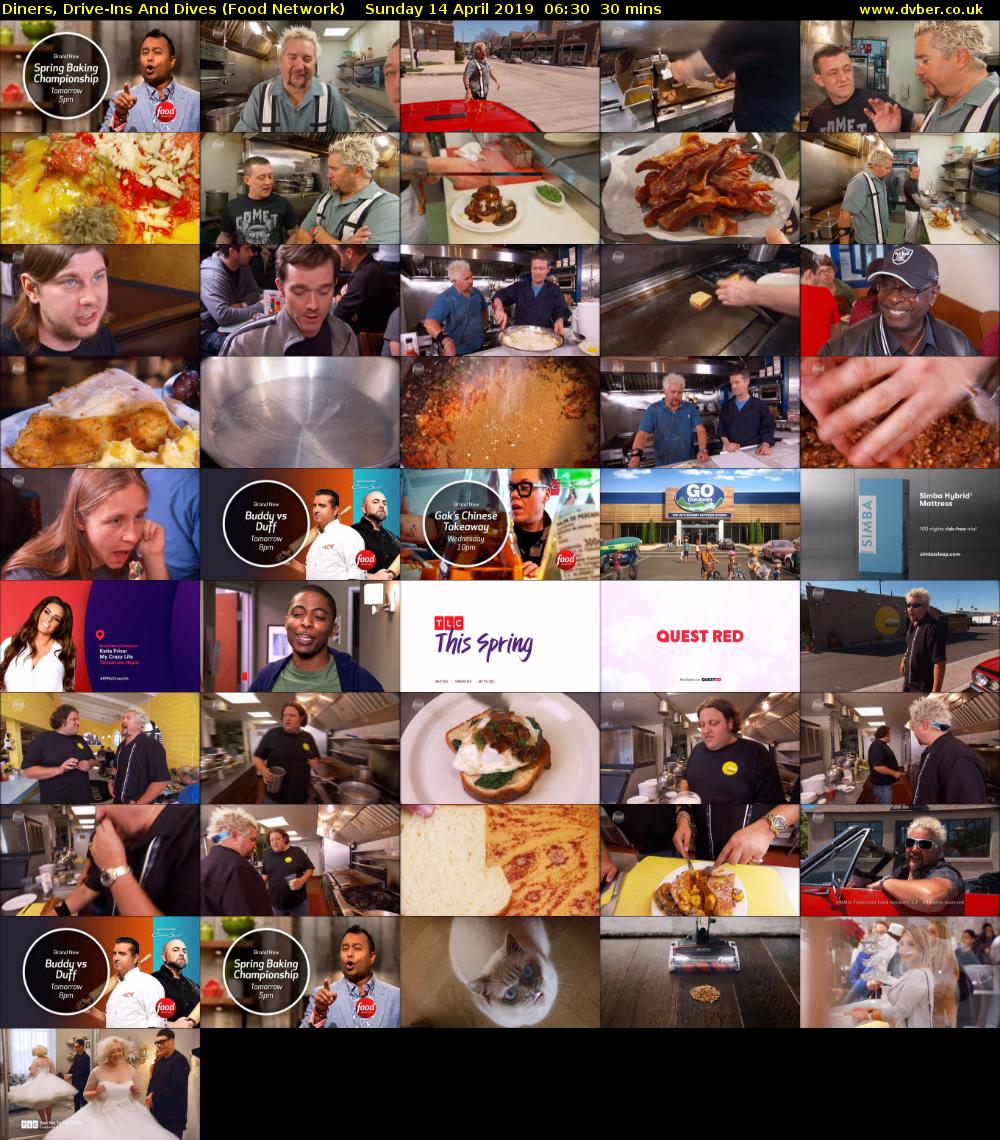 Diners, Drive-Ins And Dives (Food Network) Sunday 14 April 2019 06:30 - 07:00