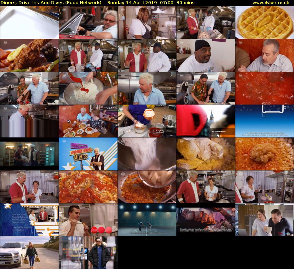 Diners, Drive-Ins And Dives (Food Network) Sunday 14 April 2019 07:00 - 07:30