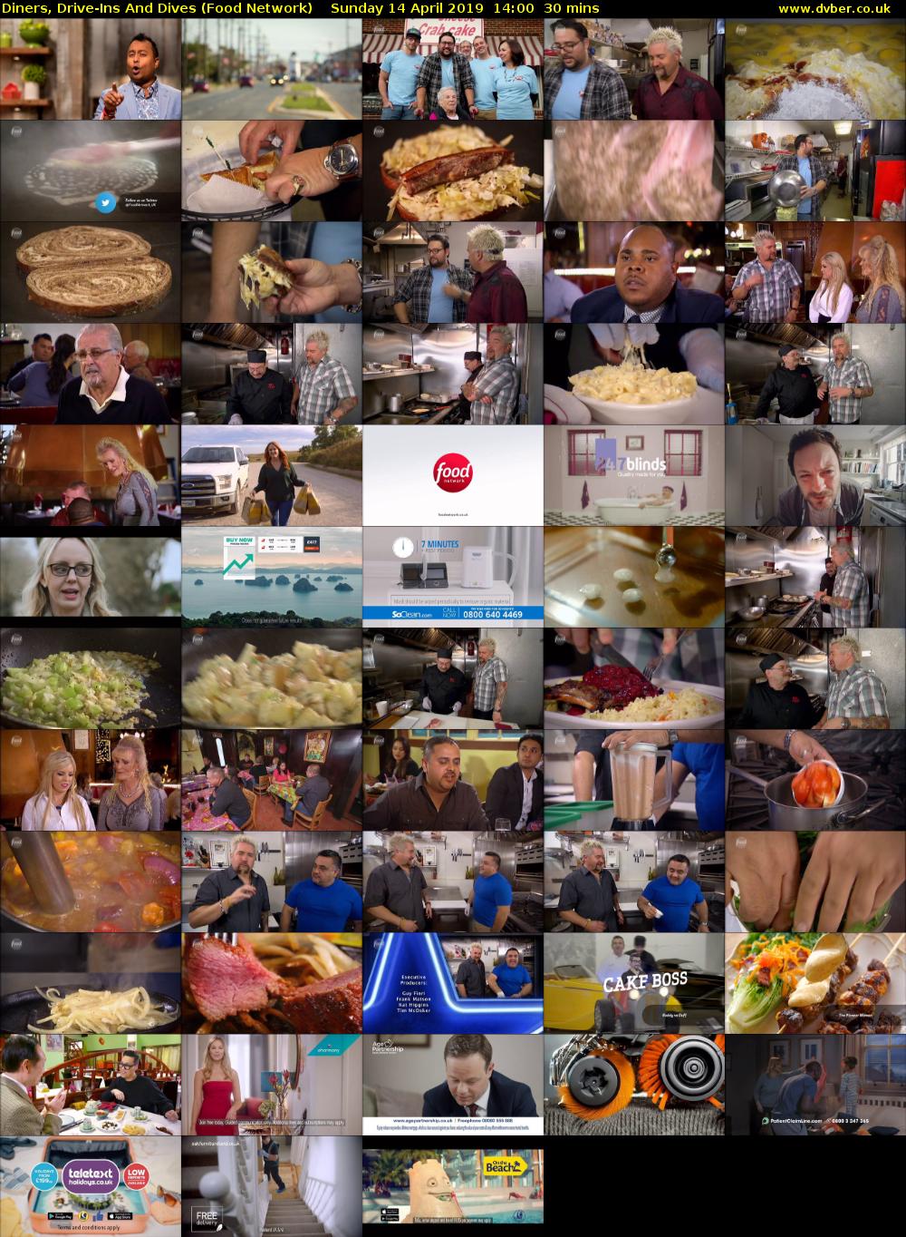 Diners, Drive-Ins And Dives (Food Network) Sunday 14 April 2019 14:00 - 14:30