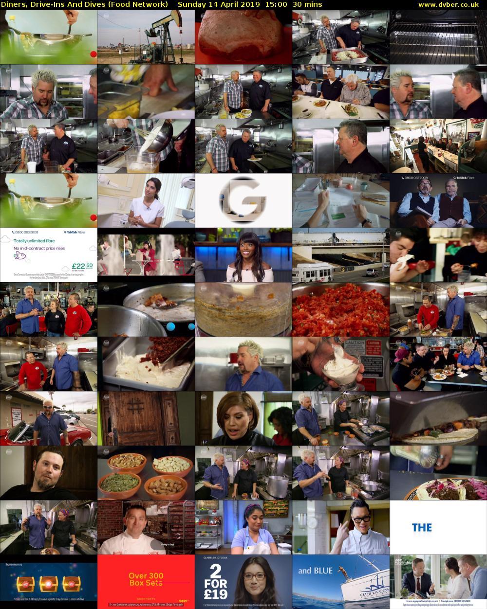 Diners, Drive-Ins And Dives (Food Network) Sunday 14 April 2019 15:00 - 15:30