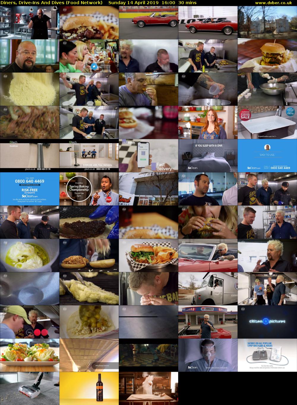 Diners, Drive-Ins And Dives (Food Network) Sunday 14 April 2019 16:00 - 16:30
