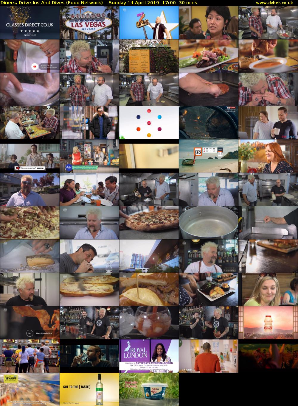 Diners, Drive-Ins And Dives (Food Network) Sunday 14 April 2019 17:00 - 17:30
