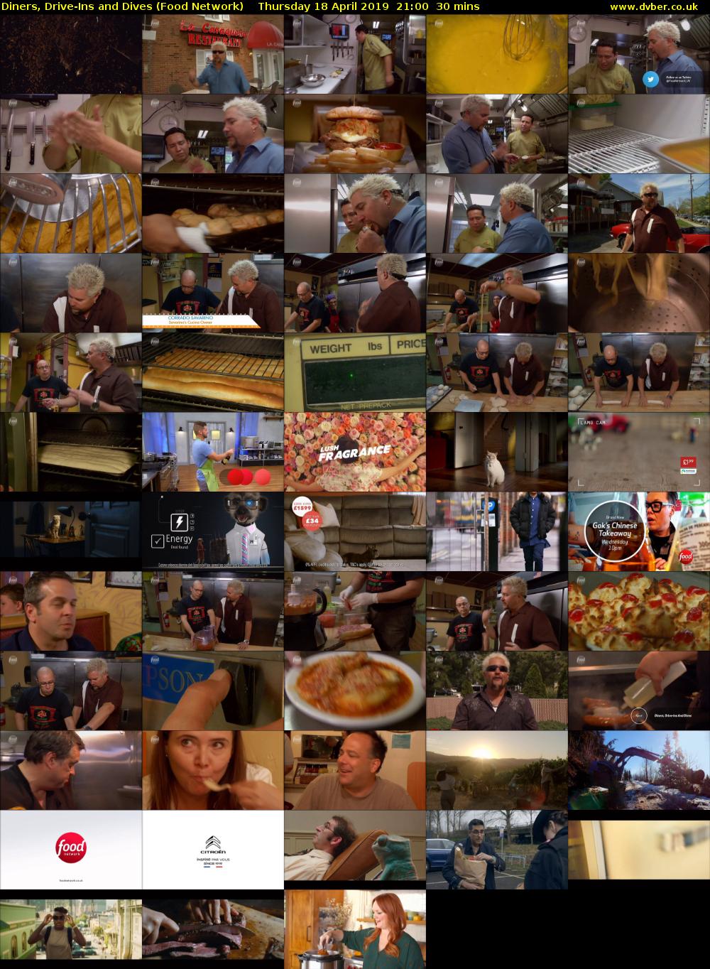 Diners, Drive-Ins And Dives (Food Network) Thursday 18 April 2019 21:00 - 21:30