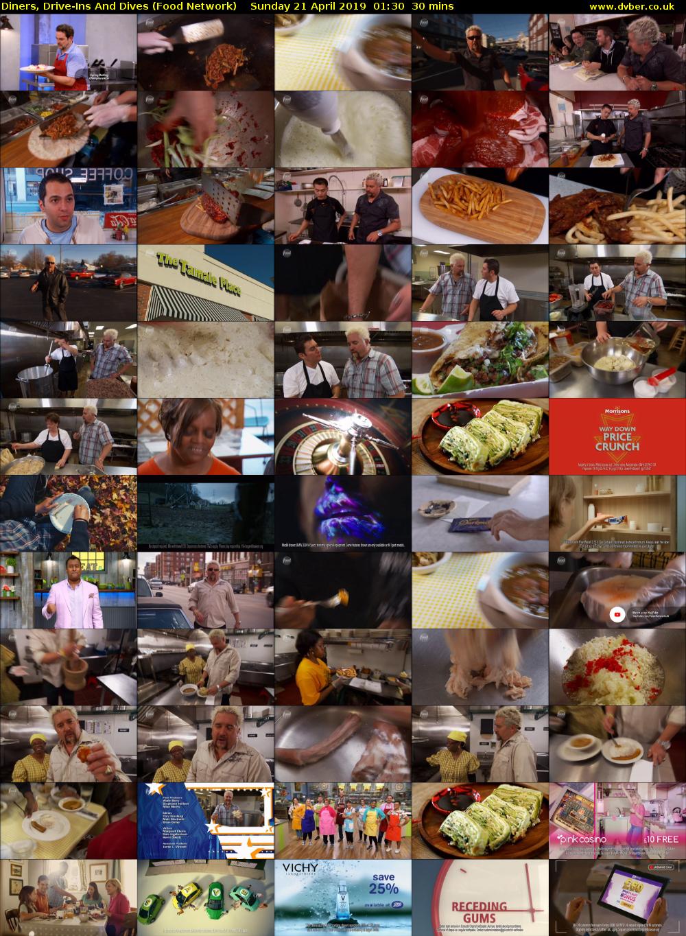 Diners, Drive-Ins And Dives (Food Network) Sunday 21 April 2019 01:30 - 02:00