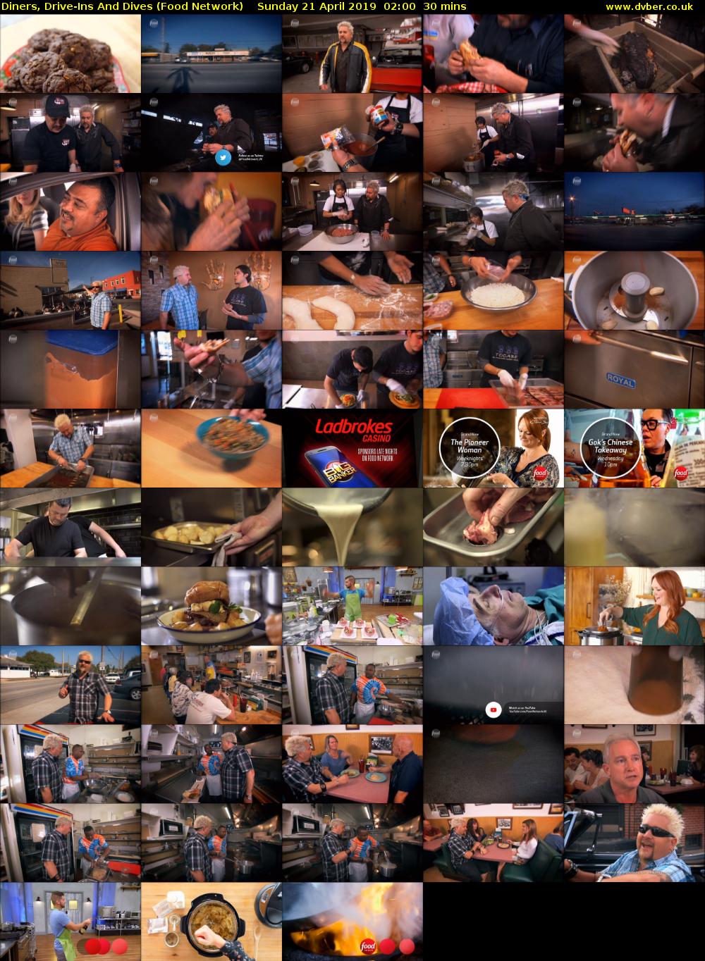 Diners, Drive-Ins And Dives (Food Network) Sunday 21 April 2019 02:00 - 02:30