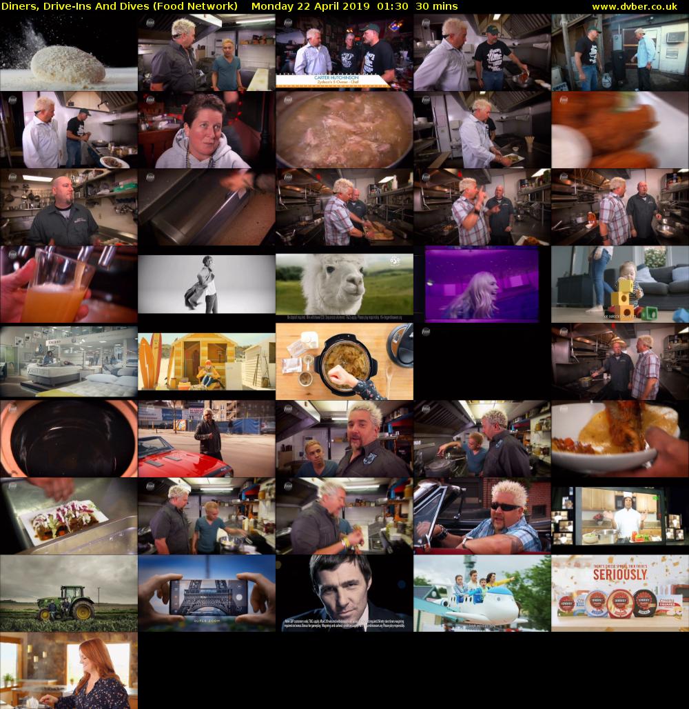 Diners, Drive-Ins And Dives (Food Network) Monday 22 April 2019 01:30 - 02:00