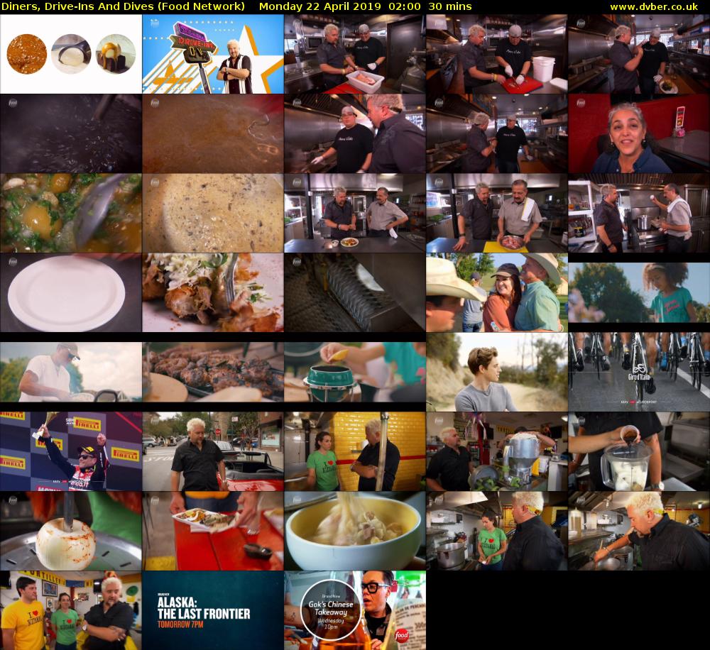 Diners, Drive-Ins And Dives (Food Network) Monday 22 April 2019 02:00 - 02:30