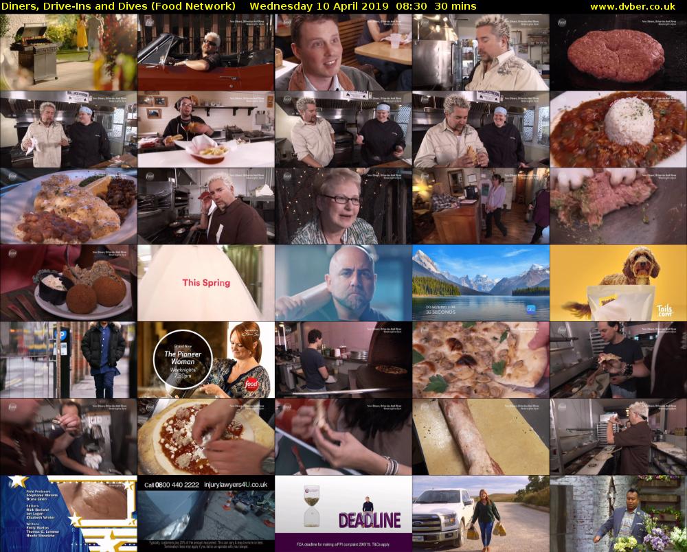 Diners, Drive-Ins and Dives (Food Network) Wednesday 10 April 2019 08:30 - 09:00