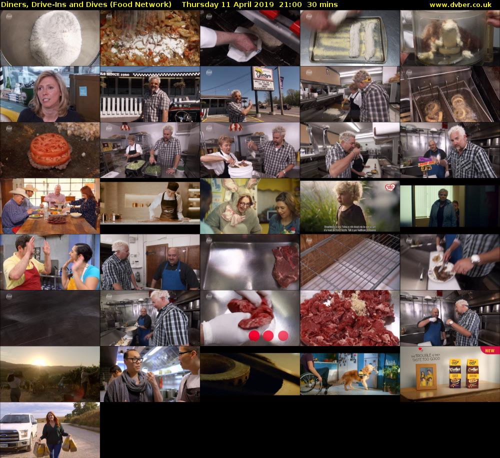 Diners, Drive-Ins and Dives (Food Network) Thursday 11 April 2019 21:00 - 21:30