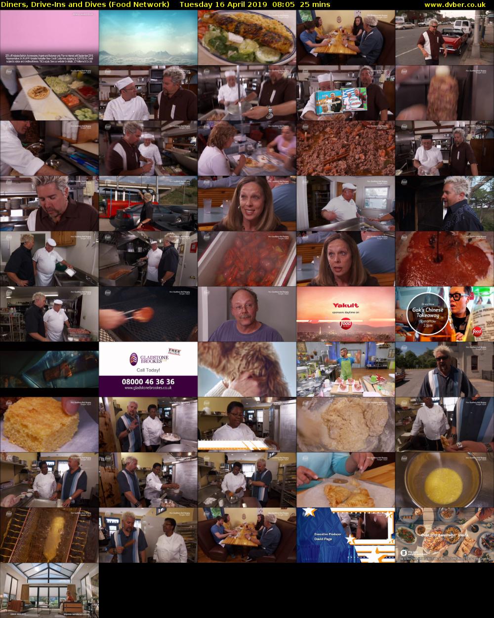 Diners, Drive-Ins and Dives (Food Network) Tuesday 16 April 2019 08:05 - 08:30