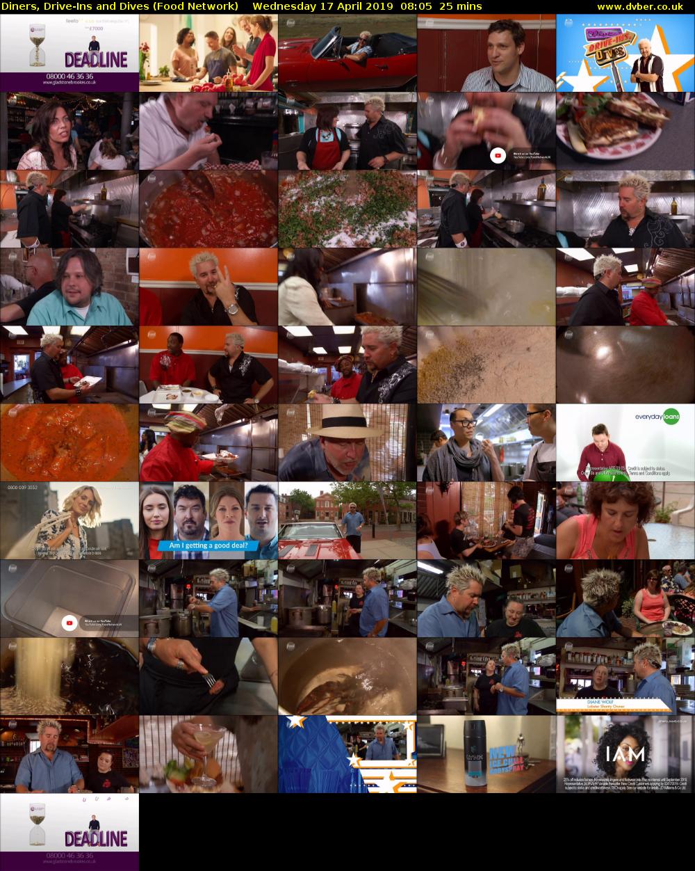 Diners, Drive-Ins and Dives (Food Network) Wednesday 17 April 2019 08:05 - 08:30