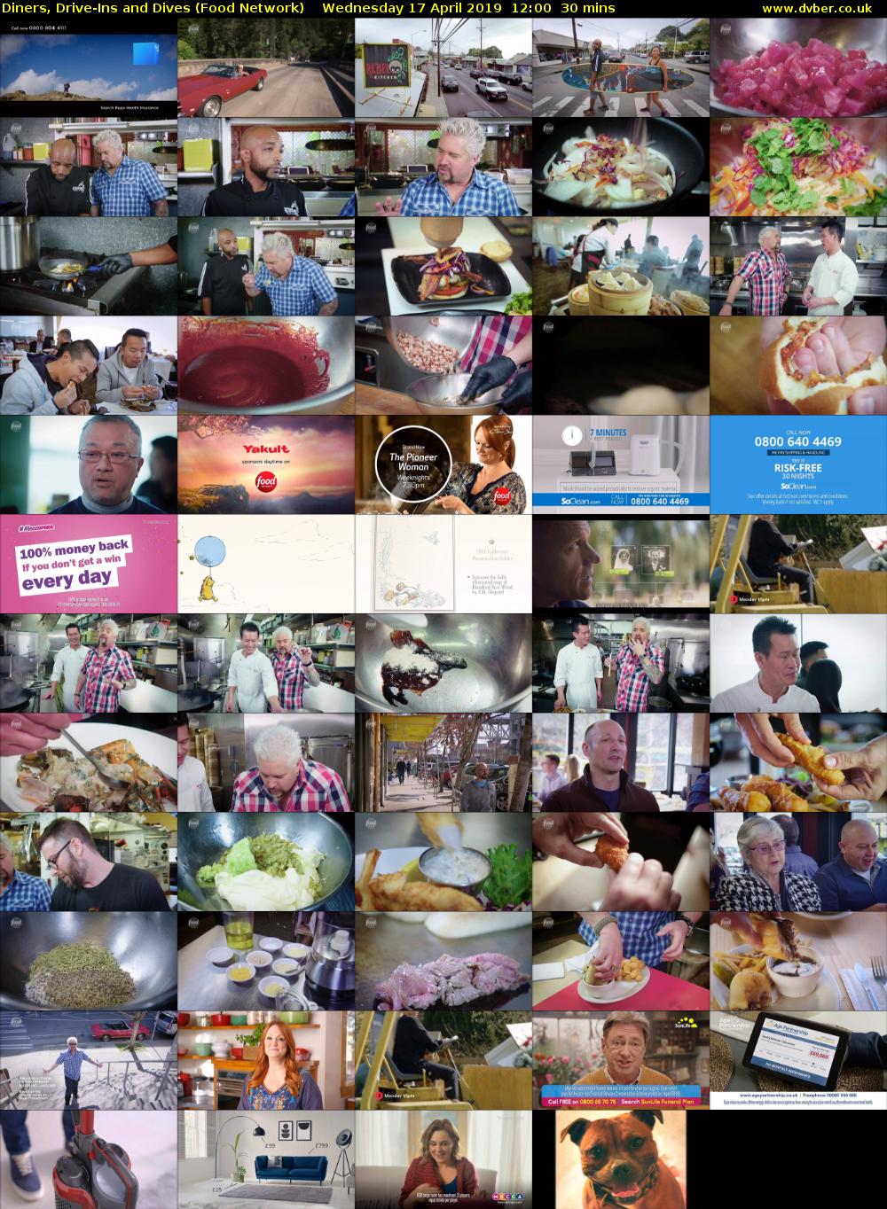 Diners, Drive-Ins and Dives (Food Network) Wednesday 17 April 2019 12:00 - 12:30