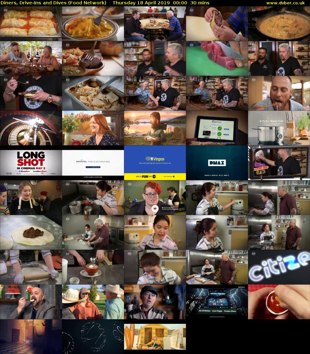 Diners, Drive-Ins and Dives (Food Network) Thursday 18 April 2019 00:00 - 00:30