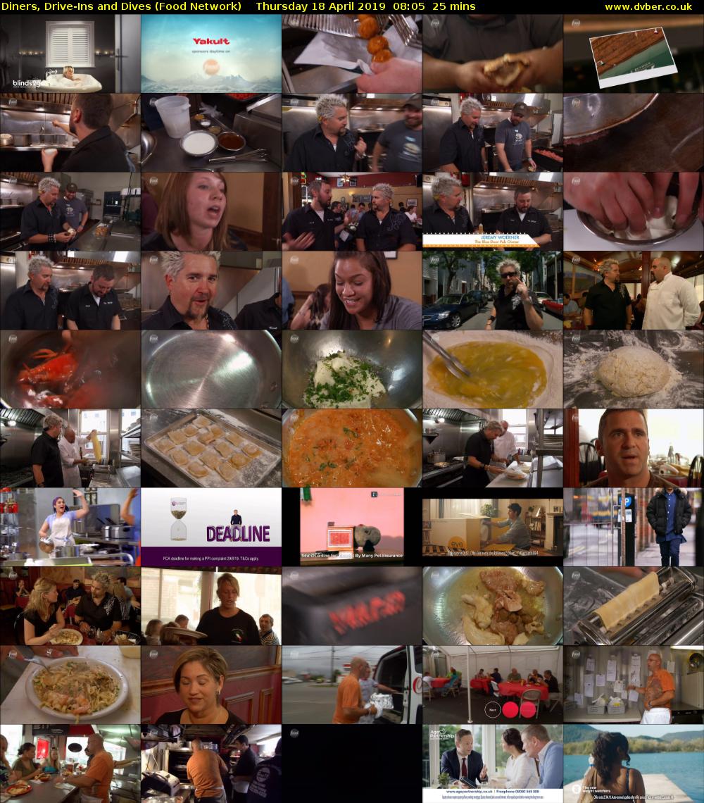Diners, Drive-Ins and Dives (Food Network) Thursday 18 April 2019 08:05 - 08:30