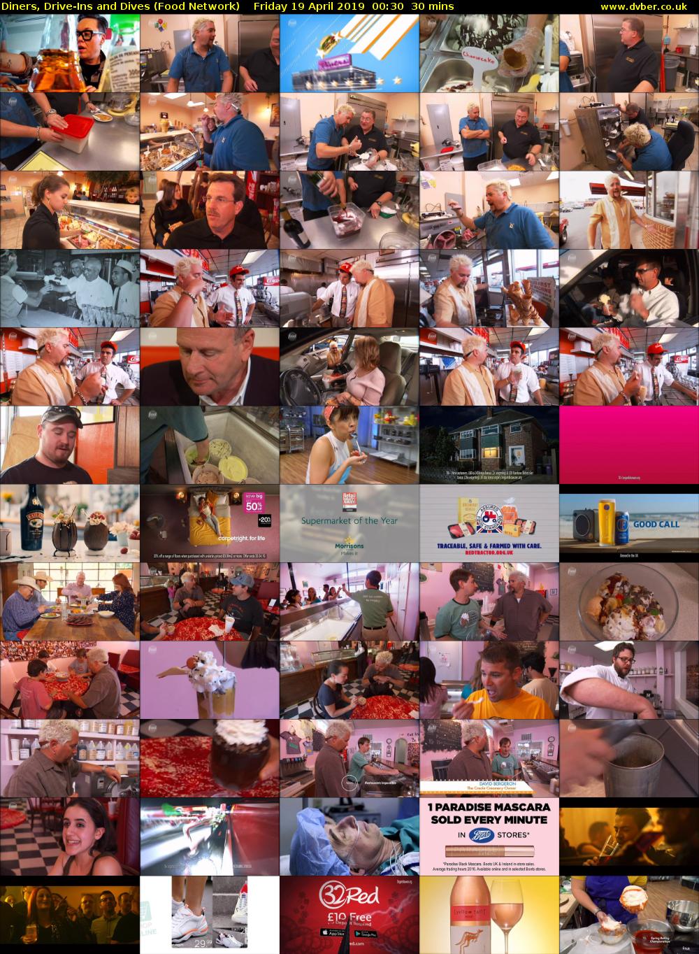 Diners, Drive-Ins and Dives (Food Network) Friday 19 April 2019 00:30 - 01:00