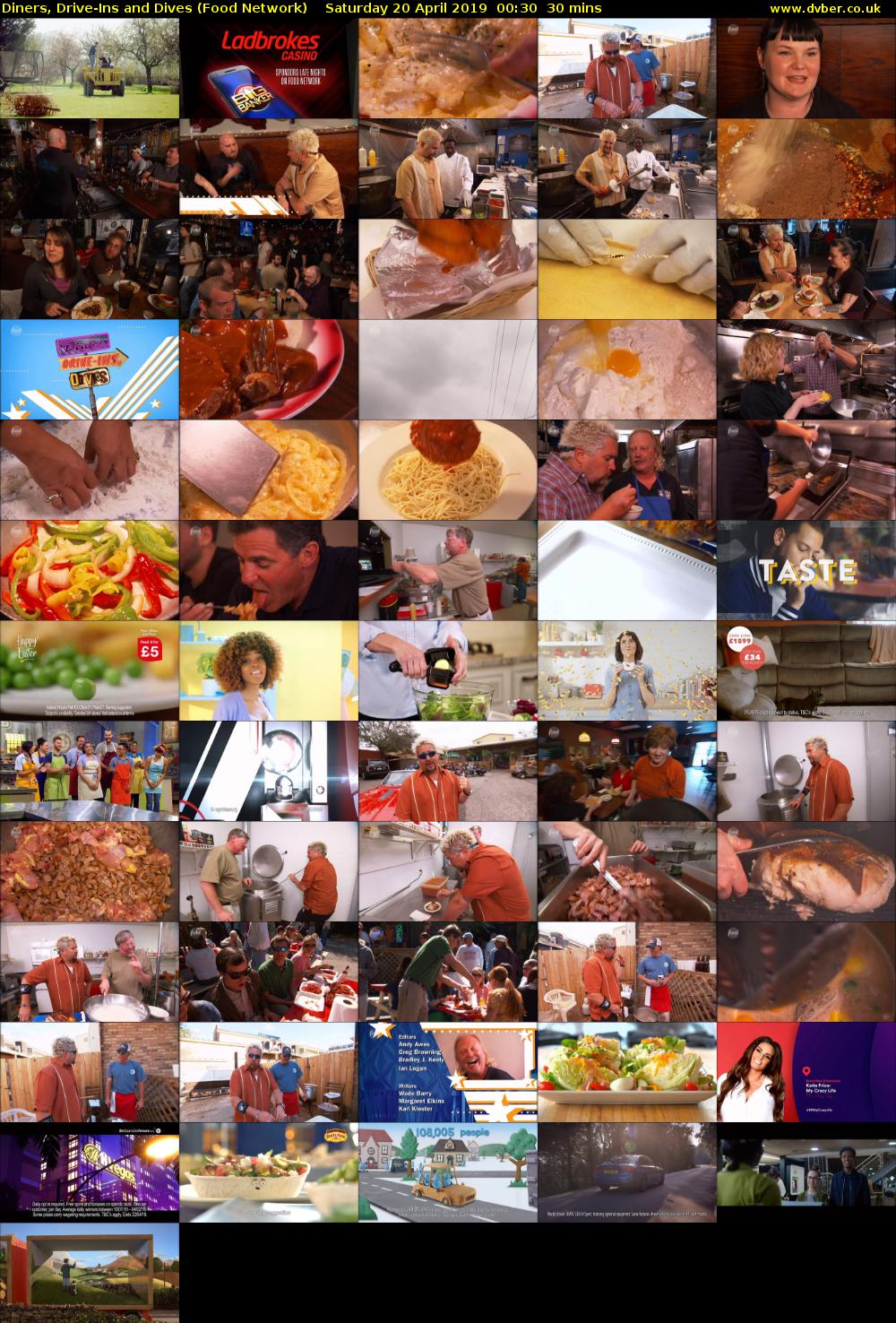 Diners, Drive-Ins and Dives (Food Network) Saturday 20 April 2019 00:30 - 01:00