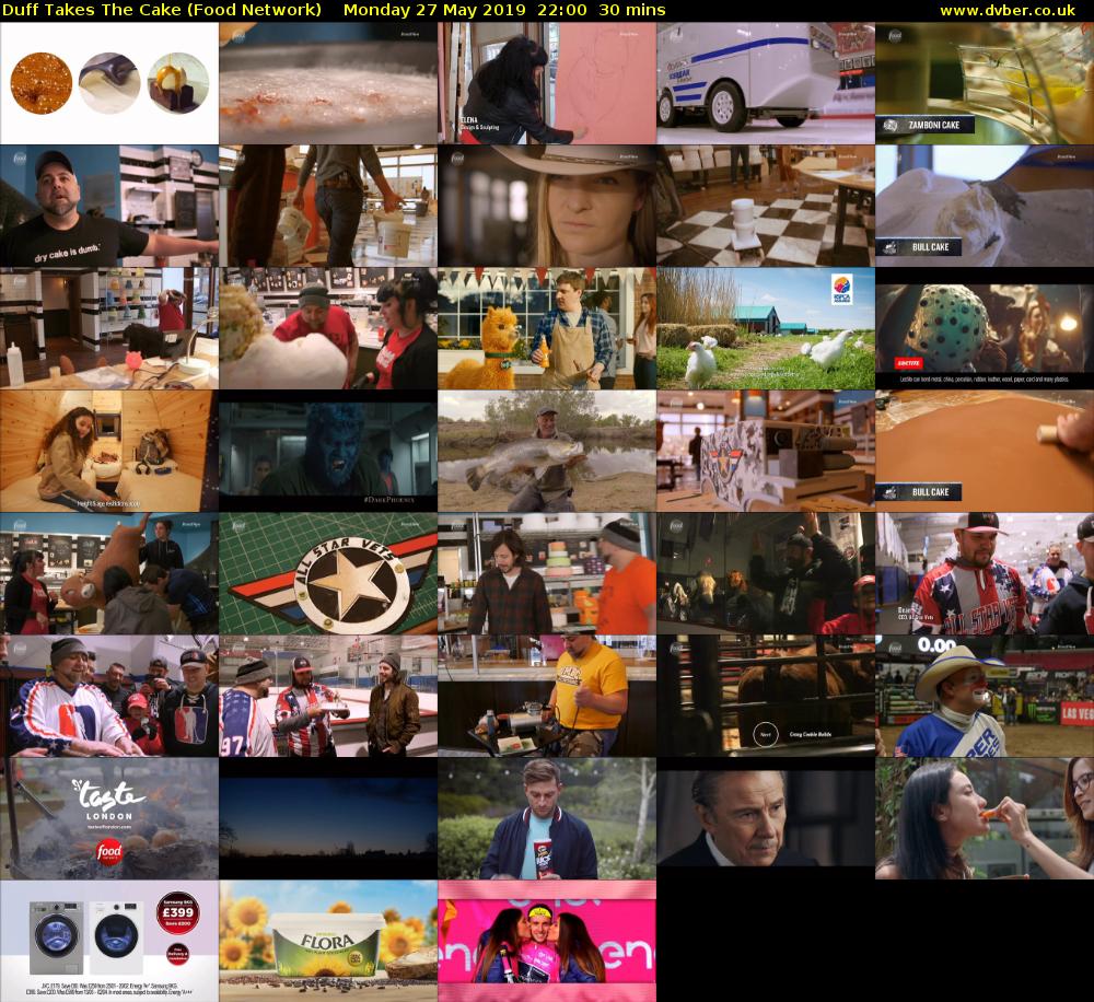 Duff Takes The Cake (Food Network) Monday 27 May 2019 22:00 - 22:30