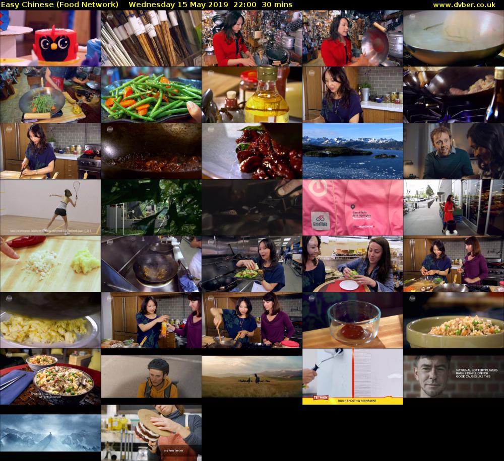 Easy Chinese (Food Network) Wednesday 15 May 2019 22:00 - 22:30