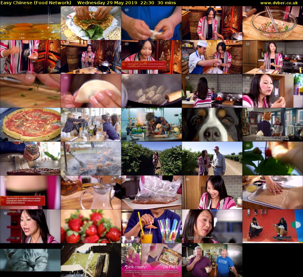 Easy Chinese (Food Network) Wednesday 29 May 2019 22:30 - 23:00