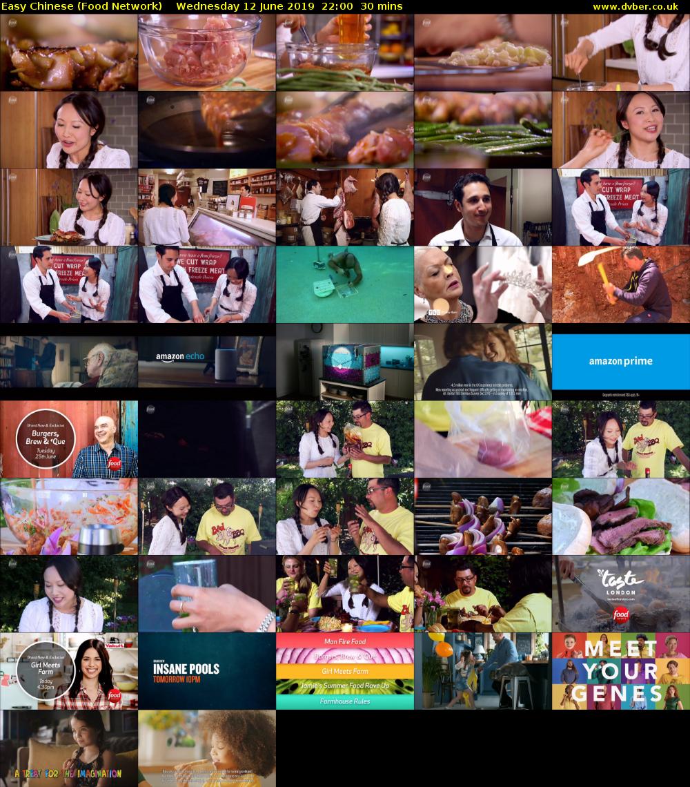 Easy Chinese (Food Network) Wednesday 12 June 2019 22:00 - 22:30