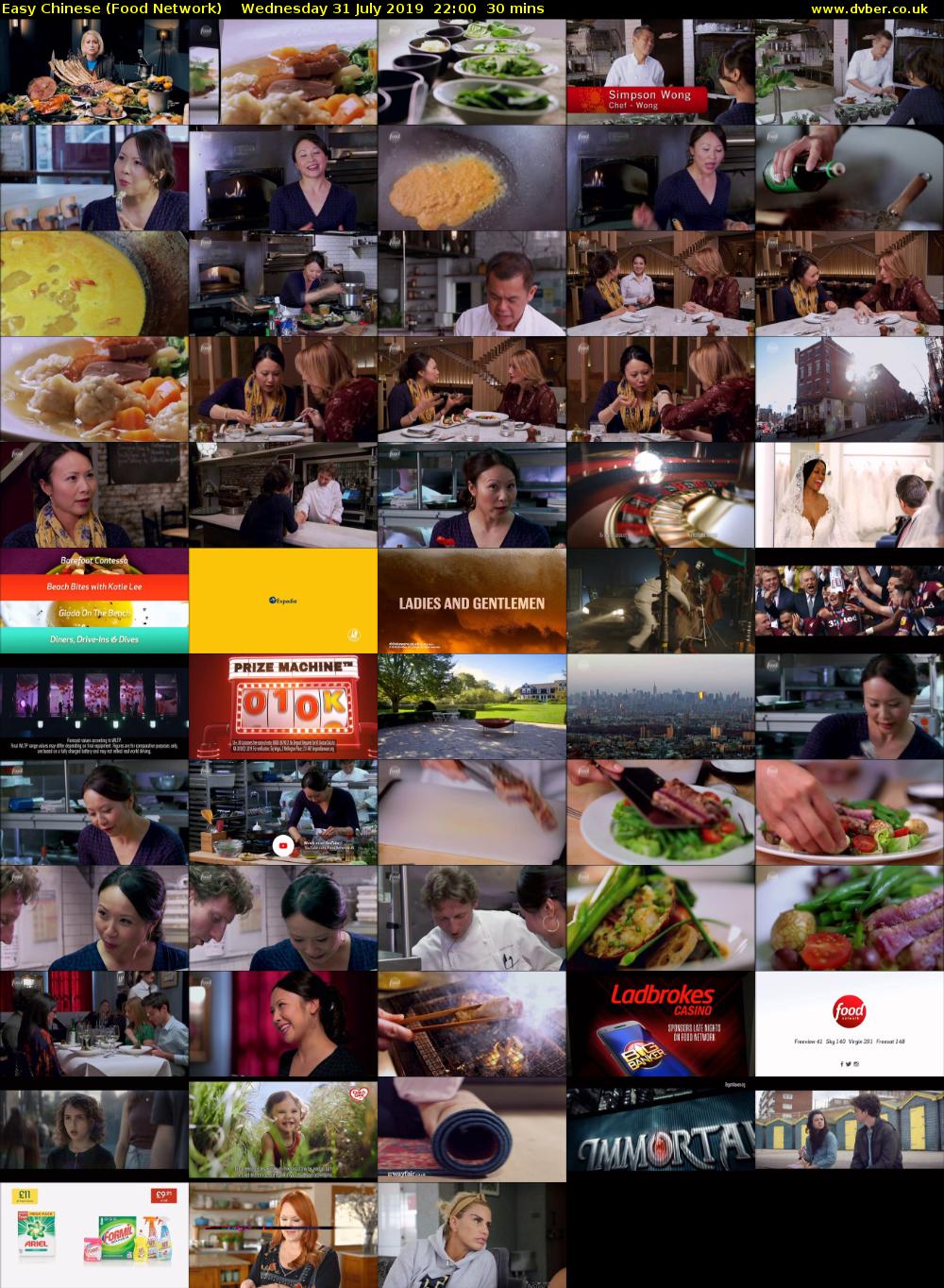 Easy Chinese (Food Network) Wednesday 31 July 2019 22:00 - 22:30