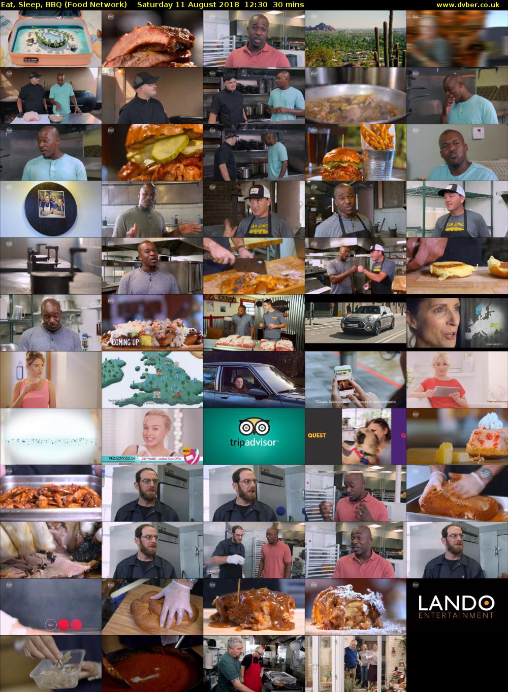 Eat, Sleep, BBQ (Food Network) Saturday 11 August 2018 12:30 - 13:00