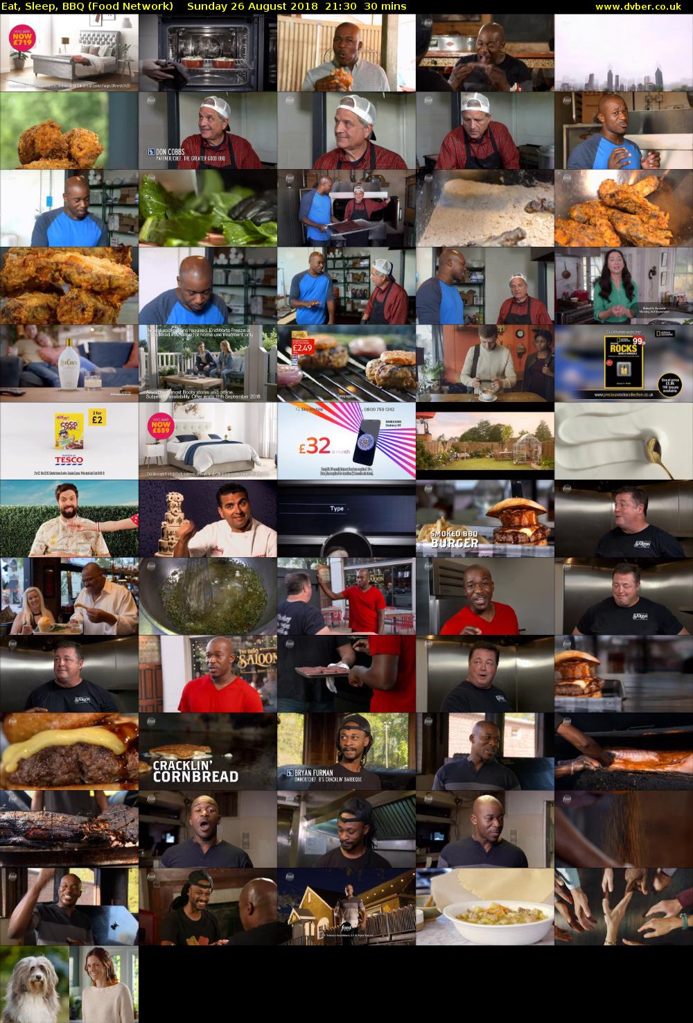 Eat, Sleep, BBQ (Food Network) Sunday 26 August 2018 21:30 - 22:00