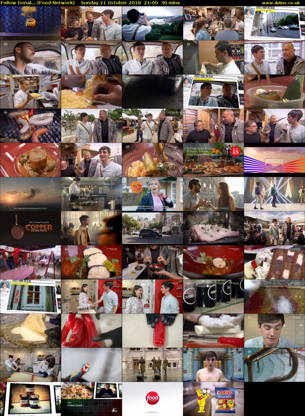 Follow Donal... (Food Network) Sunday 21 October 2018 21:00 - 21:30