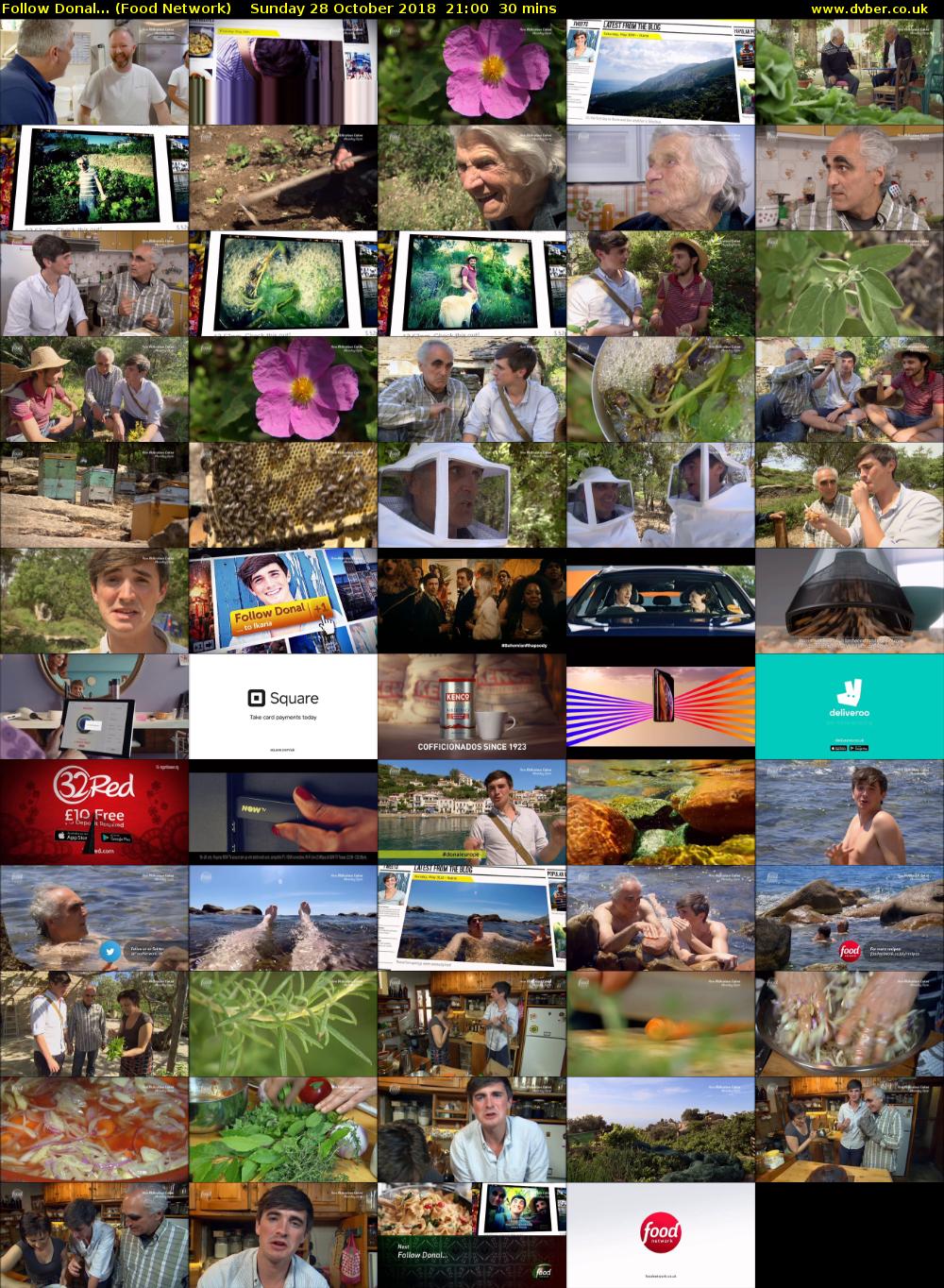 Follow Donal... (Food Network) Sunday 28 October 2018 21:00 - 21:30