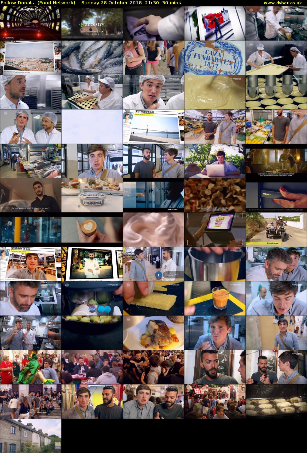 Follow Donal... (Food Network) Sunday 28 October 2018 21:30 - 22:00