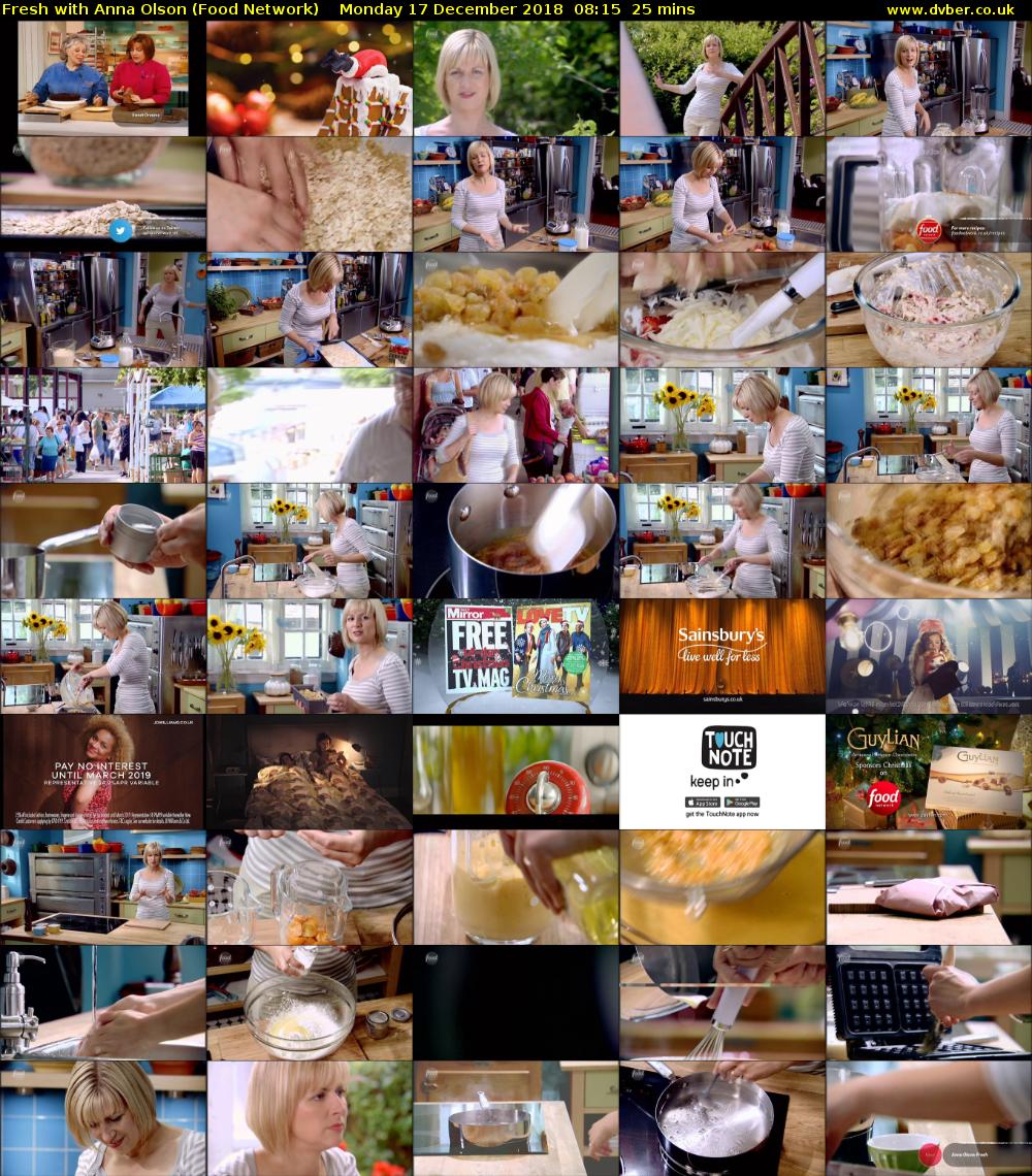 Fresh with Anna Olson (Food Network) Monday 17 December 2018 08:15 - 08:40