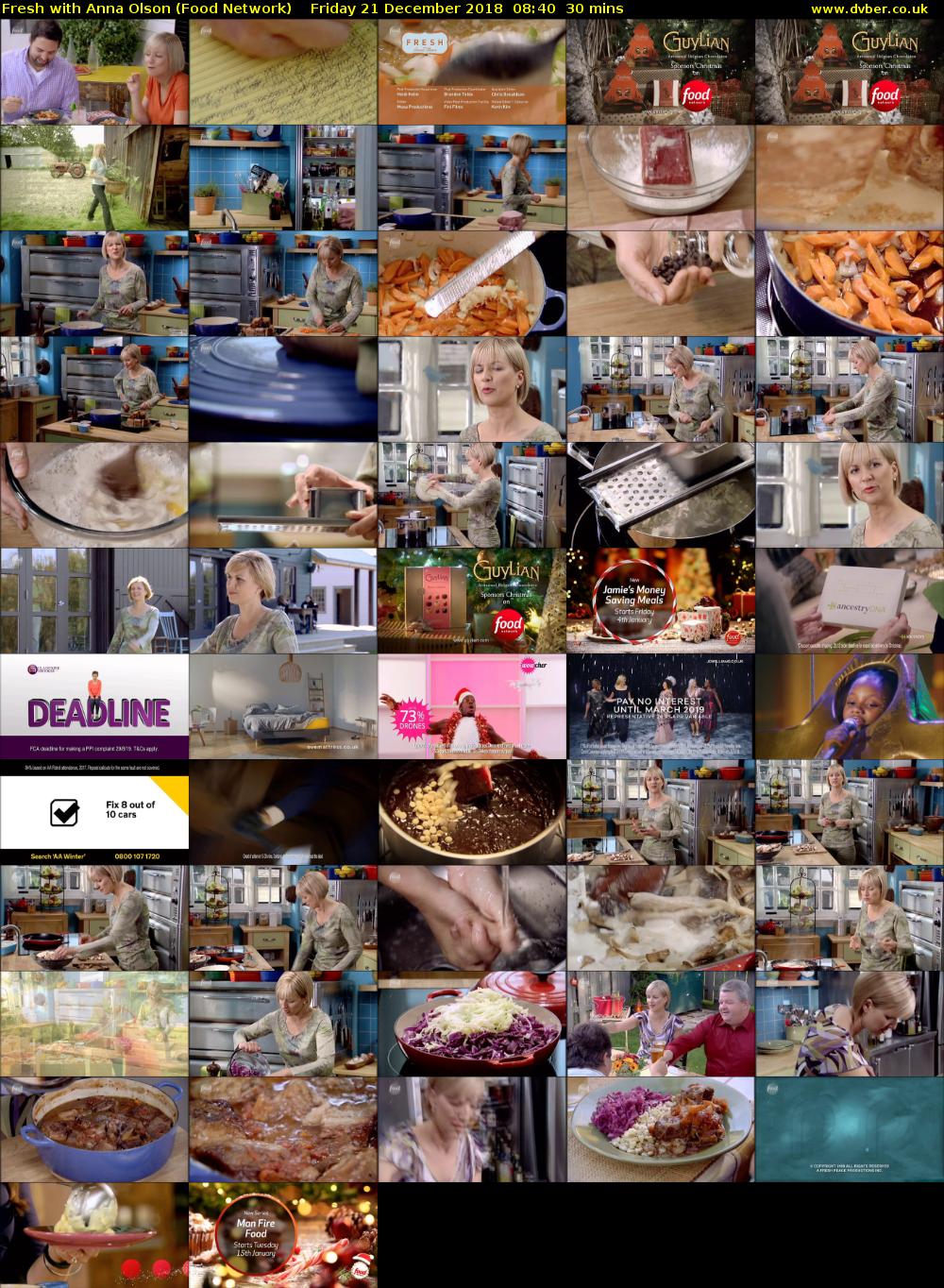 Fresh with Anna Olson (Food Network) Friday 21 December 2018 08:40 - 09:10