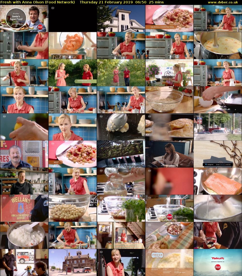 Fresh with Anna Olson (Food Network) Thursday 21 February 2019 06:50 - 07:15