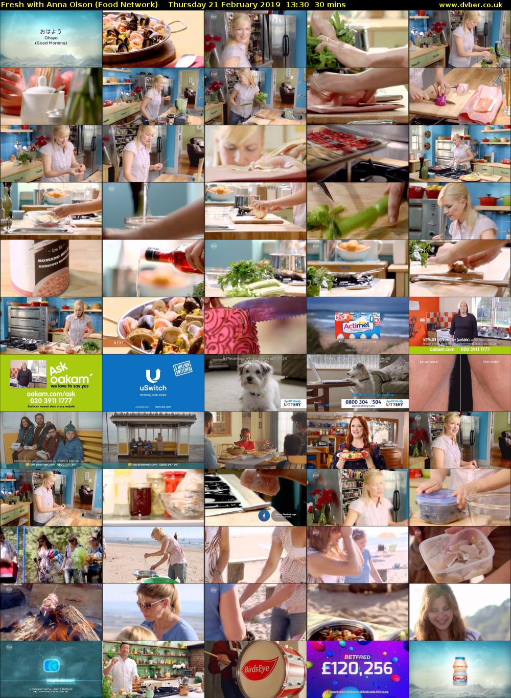 Fresh with Anna Olson (Food Network) Thursday 21 February 2019 13:30 - 14:00