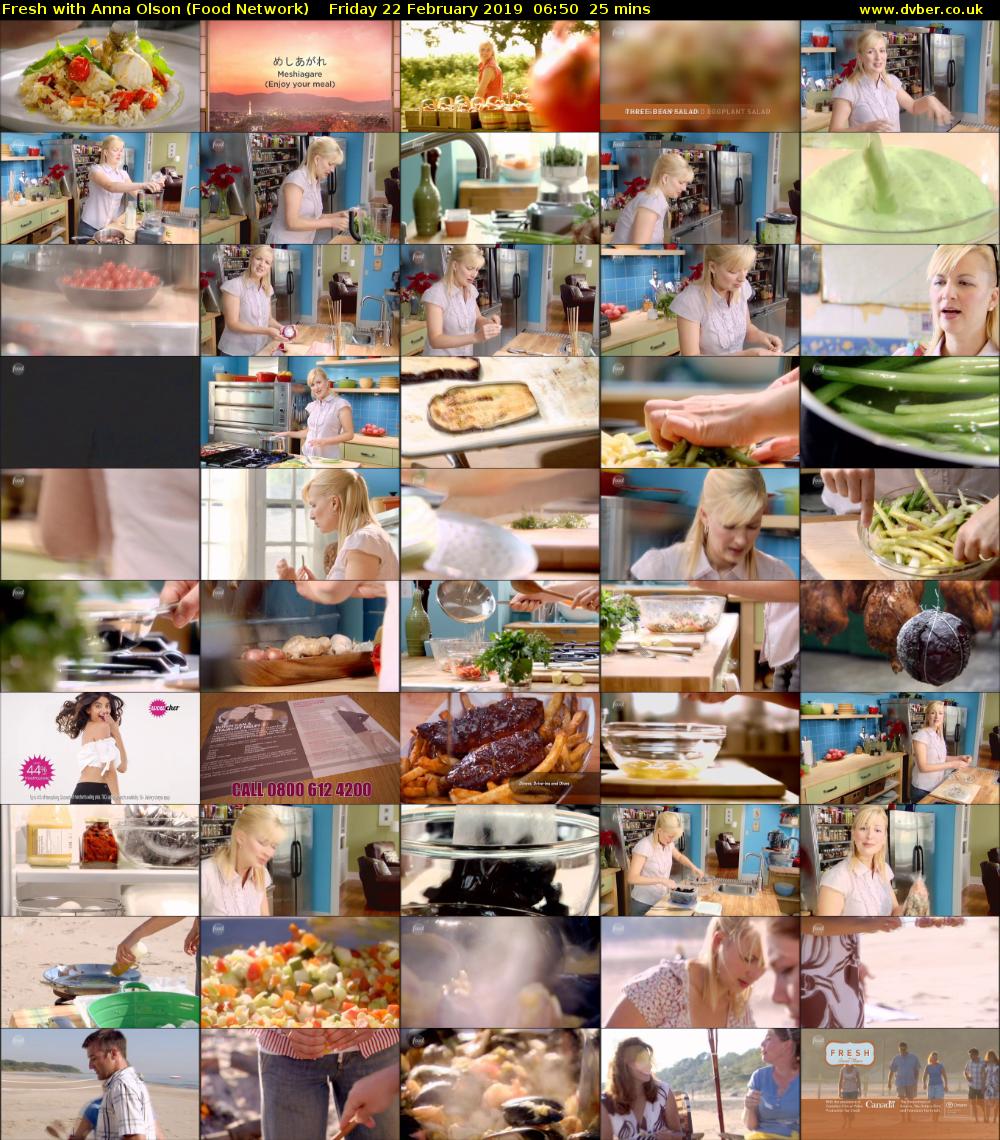 Fresh with Anna Olson (Food Network) Friday 22 February 2019 06:50 - 07:15