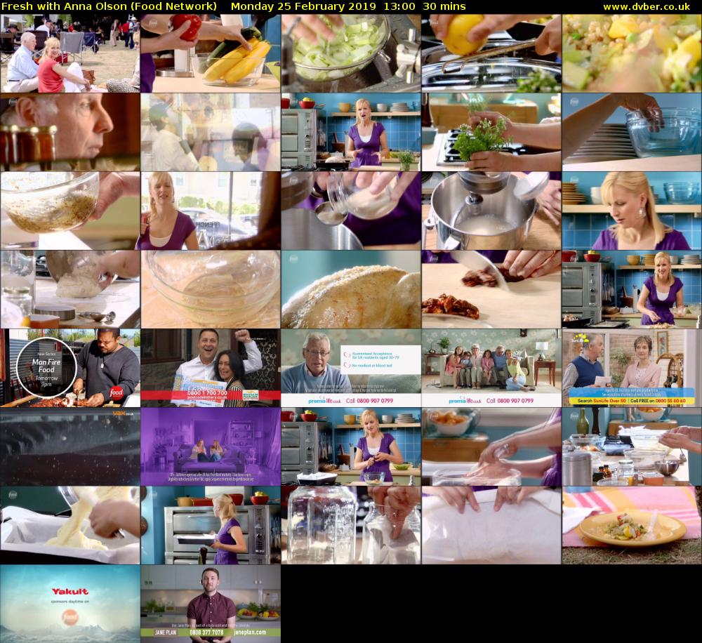 Fresh with Anna Olson (Food Network) Monday 25 February 2019 13:00 - 13:30