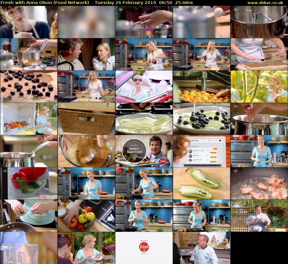 Fresh with Anna Olson (Food Network) Tuesday 26 February 2019 06:50 - 07:15
