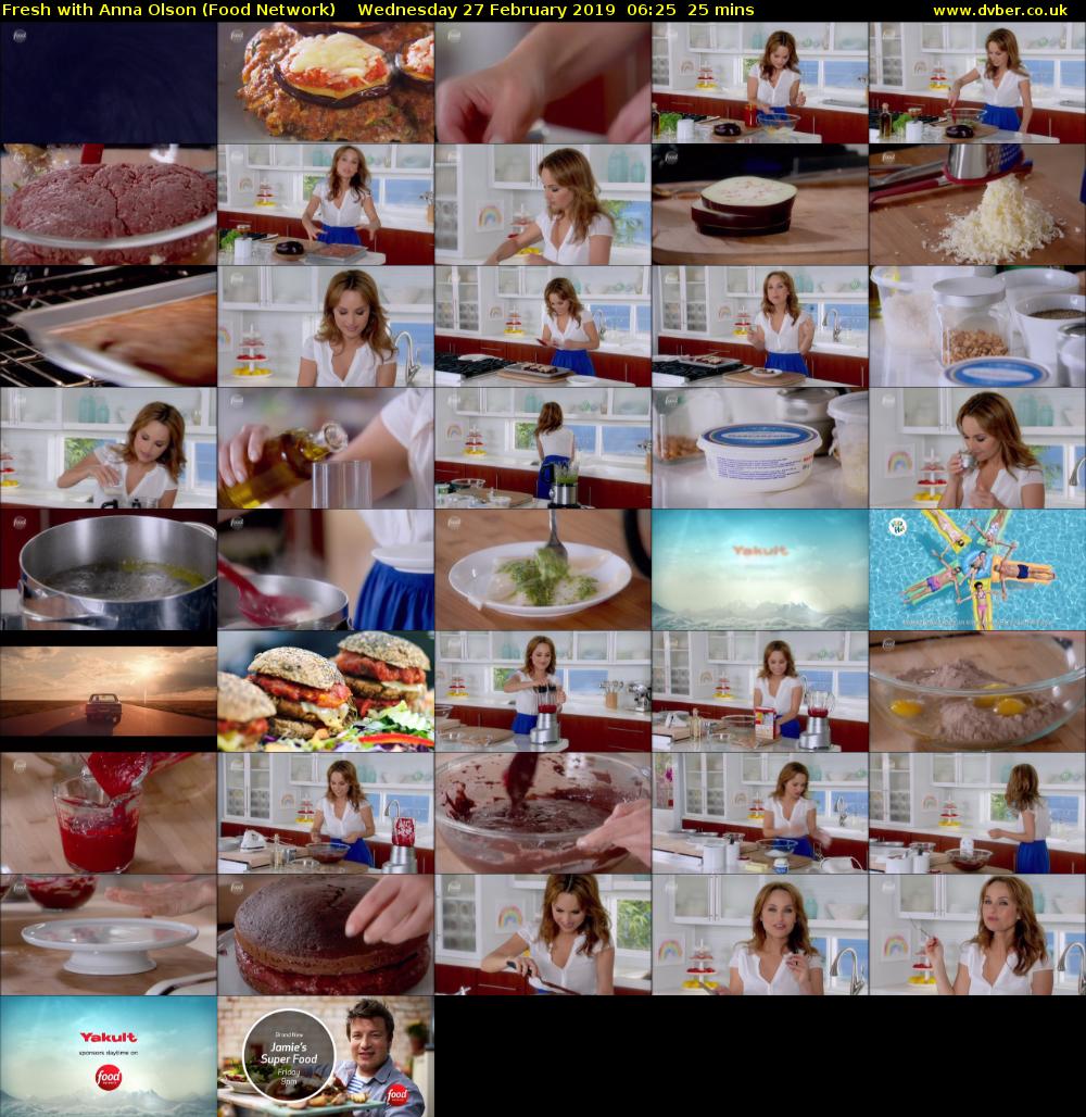 Fresh with Anna Olson (Food Network) Wednesday 27 February 2019 06:25 - 06:50