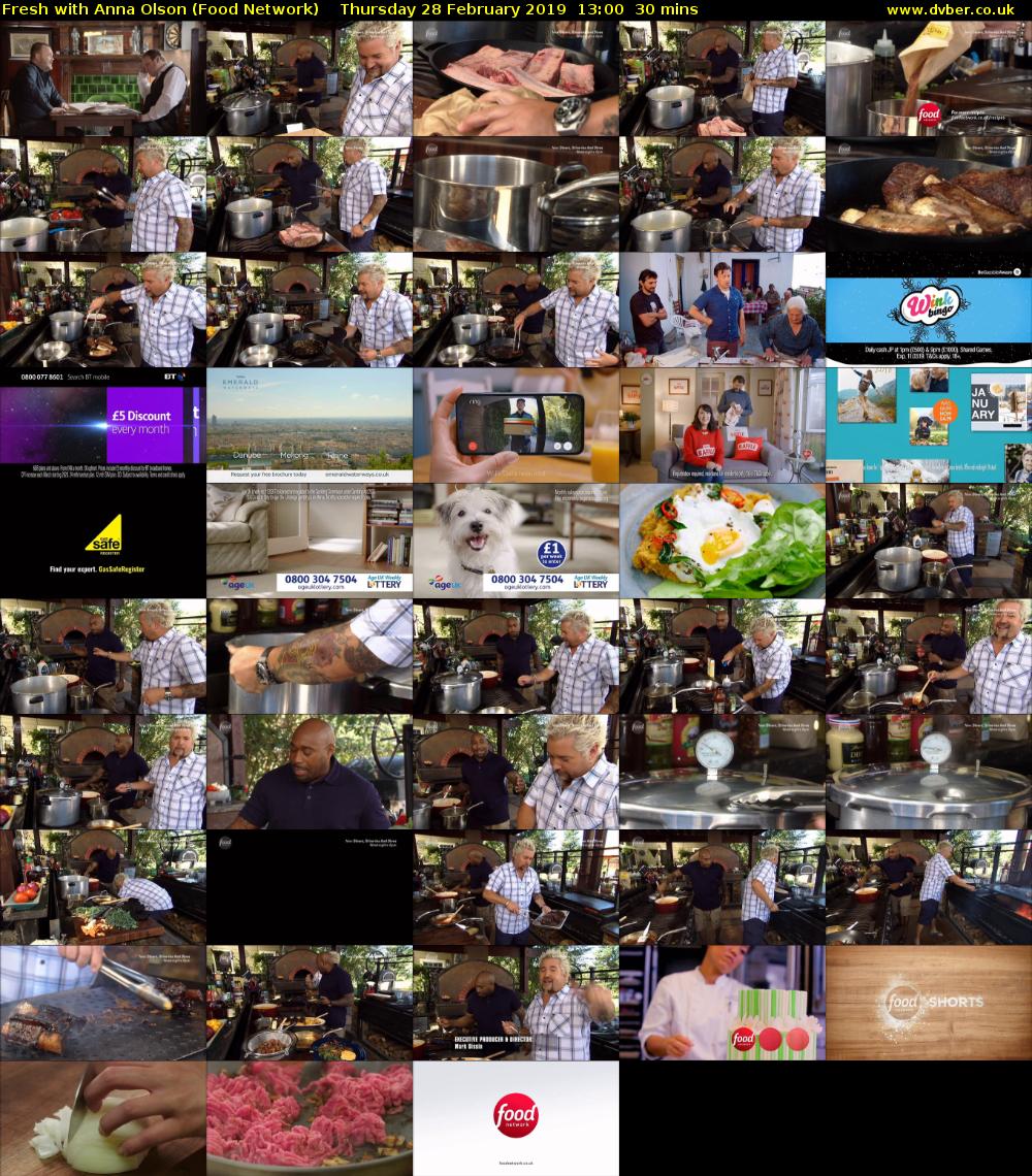Fresh with Anna Olson (Food Network) Thursday 28 February 2019 13:00 - 13:30