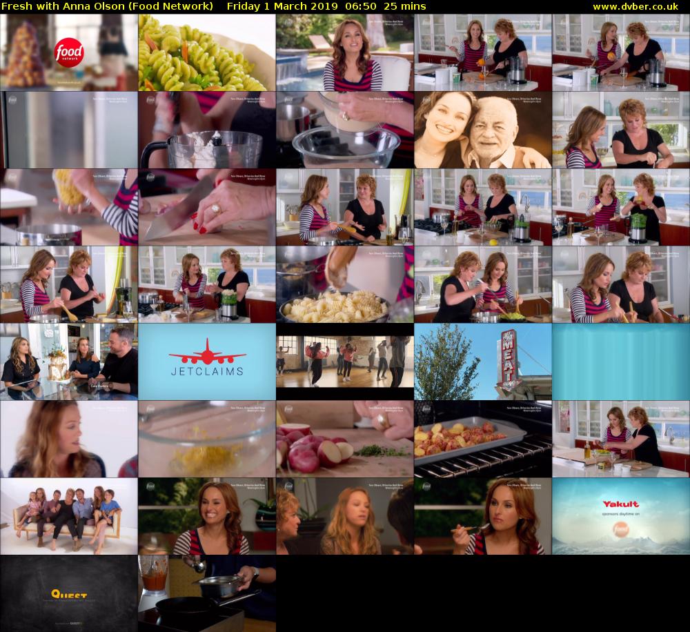 Fresh with Anna Olson (Food Network) Friday 1 March 2019 06:50 - 07:15