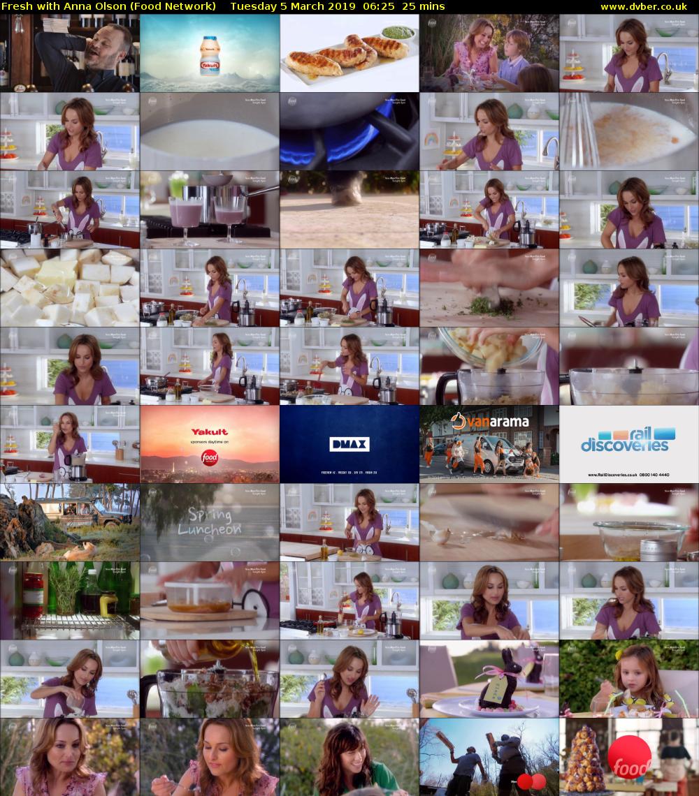 Fresh with Anna Olson (Food Network) Tuesday 5 March 2019 06:25 - 06:50