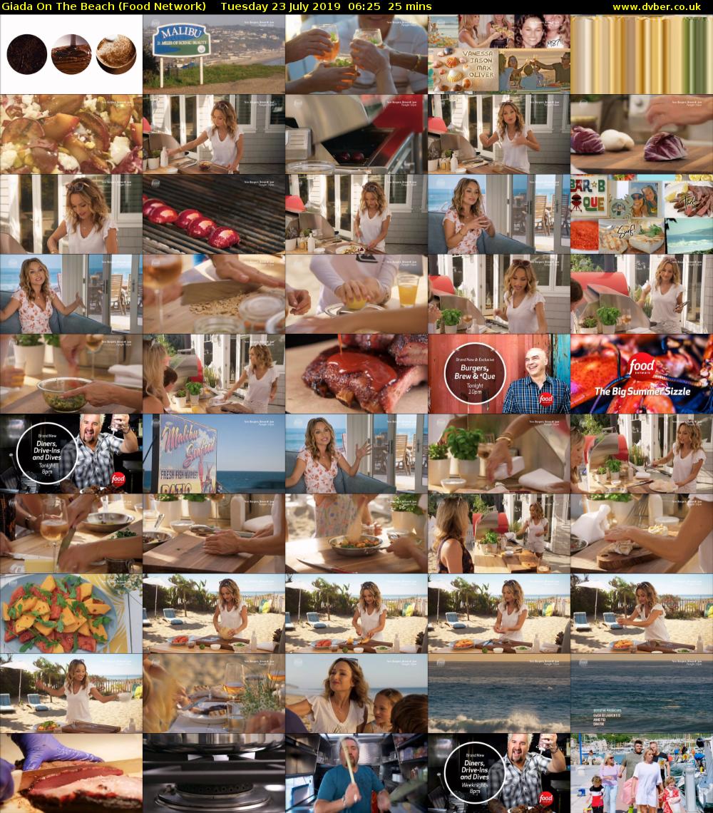 Giada On The Beach (Food Network) Tuesday 23 July 2019 06:25 - 06:50