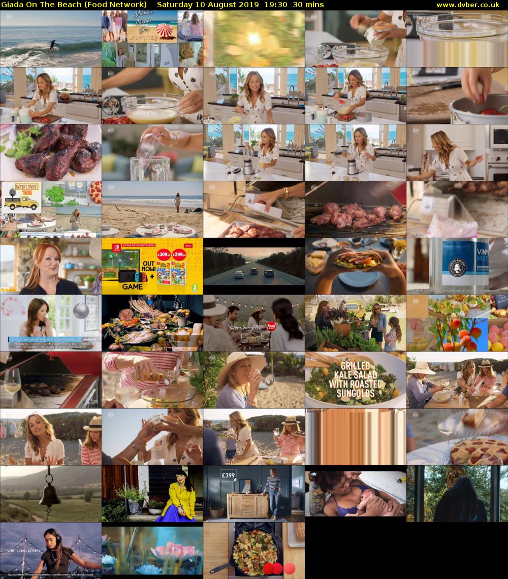 Giada On The Beach (Food Network) Saturday 10 August 2019 19:30 - 20:00