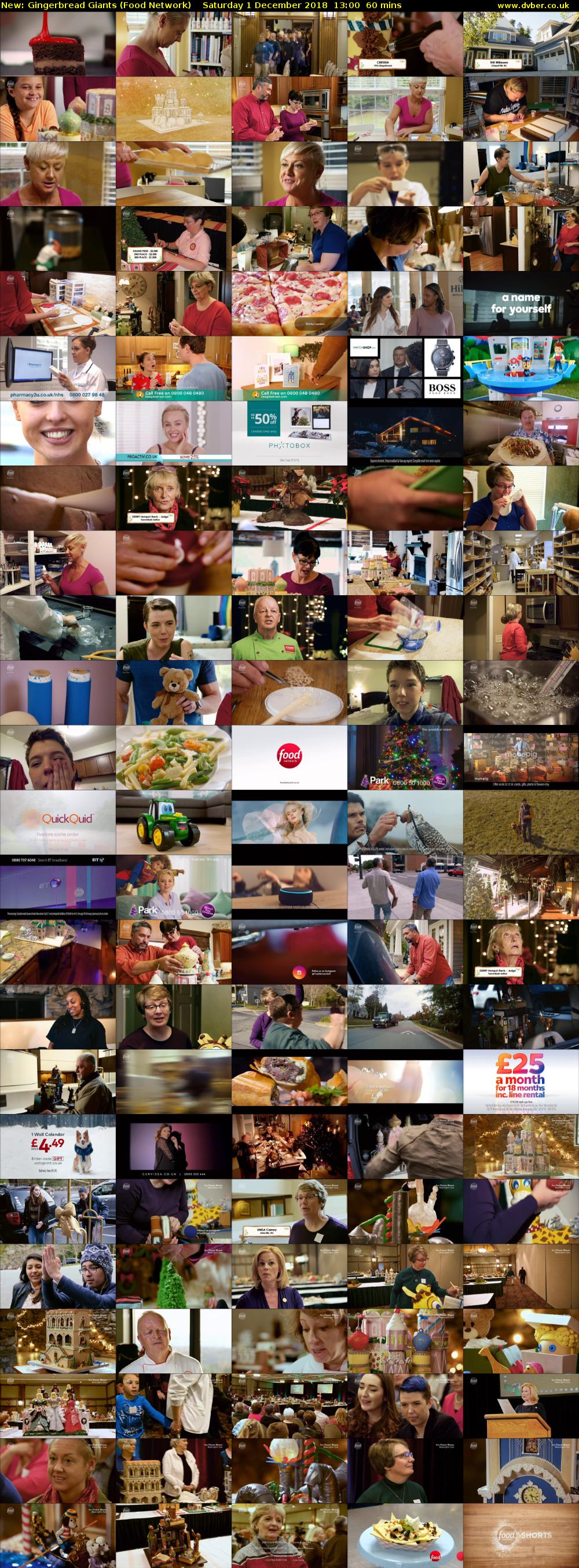 Gingerbread Giants (Food Network) Saturday 1 December 2018 13:00 - 14:00